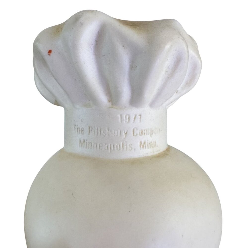 Vintage 1970s Pillsbury Doughboy and Doughgirl Soft Vinyl White Rubber Doll 7" - Picture 4 of 7